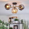 Koyoto Plafondlamp, Kogellampje Goud, Zwart, 3-lichts