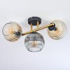 Ripoll Plafondlamp, Kogellampje Goud, Zwart, 3-lichts