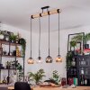Ripoll Hanglamp, Kogellampje, Hanglamp Natuurlijke kleuren, Zwart, 4-lichts