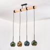 Ripoll Hanglamp, Kogellampje, Hanglamp Natuurlijke kleuren, Zwart, 4-lichts