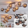 Koyoto Plafondlamp, Kogellampje Chroom, Rookkleurig, 10-lichts