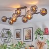 Koyoto Plafondlamp, Kogellampje Chroom, Rookkleurig, 10-lichts