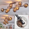 Ripoll Plafondlamp, Kogellampje Chroom, Rookkleurig, 10-lichts