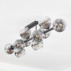 Ripoll Plafondlamp, Kogellampje Chroom, Duidelijk, Rookkleurig, 10-lichts