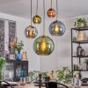 Koyoto Hanglamp, Kogellampje, Hanglamp Goud, Zwart, 5-lichts