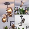 Chehalis Plafondlamp, Kogellampje Chroom, Duidelijk, Rookkleurig, 4-lichts