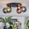 Chehalis Plafondlamp, Kogellampje Blauw, Groen, Koperkleurig, 4-lichts