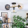 Koyoto Plafondlamp, Kogellampje Goud, Zwart, 3-lichts
