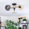 Koyoto Plafondlamp, Kogellampje Goud, Zwart, 3-lichts