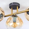 Ripoll Plafondlamp, Kogellampje Goud, Zwart, 3-lichts