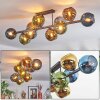 Koyoto Plafondlamp, Kogellampje Blauw, Goud, Groen, 10-lichts
