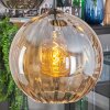 Koyoto Hanglamp, Kogellampje, Hanglamp Amber, Duidelijk, Rookkleurig, 5-lichts