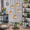 Koyoto Hanglamp, Kogellampje, Hanglamp Goud, Zwart, 5-lichts