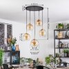 Koyoto Hanglamp, Kogellampje, Hanglamp Goud, Zwart, 5-lichts