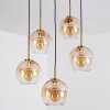 Koyoto Hanglamp, Kogellampje, Hanglamp Goud, Zwart, 5-lichts