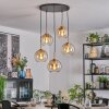 Koyoto Hanglamp, Kogellampje, Hanglamp Goud, Zwart, 5-lichts