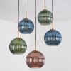 Koyoto Hanglamp, Kogellampje, Hanglamp Goud, Zwart, 5-lichts