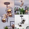 Chehalis Plafondlamp, Kogellampje Chroom, Duidelijk, Rookkleurig, 4-lichts