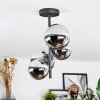 Chehalis Plafondlamp, Kogellampje Chroom, Duidelijk, Rookkleurig, 4-lichts