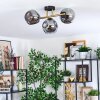 Ripoll Plafondlamp, Kogellampje Goud, Zwart, 3-lichts