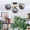Ripoll Plafondlamp, Kogellampje Goud, Zwart, 3-lichts