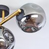 Ripoll Plafondlamp, Kogellampje Goud, Zwart, 3-lichts