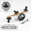 Ripoll Plafondlamp, Kogellampje Goud, Zwart, 3-lichts