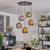 Koyoto Hanglamp, Kogellampje, Hanglamp Goud, Zwart, 5-lichts