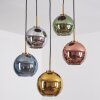 Koyoto Hanglamp, Kogellampje, Hanglamp Goud, Zwart, 5-lichts