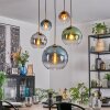Koyoto Hanglamp, Kogellampje, Hanglamp Goud, Zwart, 5-lichts