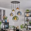 Koyoto Hanglamp, Kogellampje, Hanglamp Goud, Zwart, 5-lichts