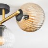 Ripoll Plafondlamp, Kogellampje Goud, Zwart, 3-lichts