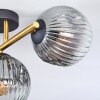 Ripoll Plafondlamp, Kogellampje Goud, Zwart, 3-lichts