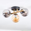 Chehalis Plafondlamp, Kogellampje Goud, Zwart, 3-lichts