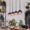Koyoto Hanglamp, Kogellampje, Hanglamp Natuurlijke kleuren, Zwart, 4-lichts