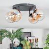 Gastor Plafondlamp, Kogellampje Amber, Duidelijk, 4-lichts