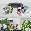 Gastor Plafondlamp, Kogellampje Blauw, Groen, Duidelijk, Koperkleurig, 4-lichts