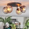 Koyoto Plafondlamp, Kogellampje Amber, Duidelijk, Rookkleurig, 4-lichts