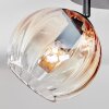 Koyoto Plafondlamp, Kogellampje Amber, Duidelijk, Rookkleurig, 4-lichts