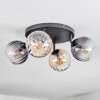 Koyoto Plafondlamp, Kogellampje Amber, Duidelijk, Rookkleurig, 4-lichts