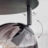 Koyoto Plafondlamp, Kogellampje Amber, Duidelijk, Rookkleurig, 4-lichts