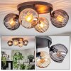 Koyoto Plafondlamp, Kogellampje Amber, Rookkleurig, 4-lichts