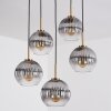 Koyoto Hanglamp, Kogellampje, Hanglamp Goud, Zwart, 5-lichts