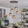 Koyoto Hanglamp, Kogellampje, Hanglamp Goud, Zwart, 5-lichts