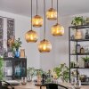 Koyoto Hanglamp, Kogellampje, Hanglamp Goud, Zwart, 5-lichts