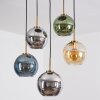 Koyoto Hanglamp, Kogellampje, Hanglamp Goud, Zwart, 5-lichts