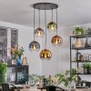 Koyoto Hanglamp, Kogellampje, Hanglamp Goud, Zwart, 5-lichts
