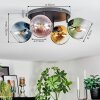 Koyoto Plafondlamp, Kogellampje Blauw, Goud, Groen, Duidelijk, Koperkleurig, 4-lichts