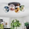 Koyoto Plafondlamp, Kogellampje Blauw, Goud, Groen, Duidelijk, Koperkleurig, 4-lichts