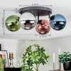 Gastor Plafondlamp, Kogellampje Blauw, Chroom, Groen, Koperkleurig, Rookkleurig, 4-lichts